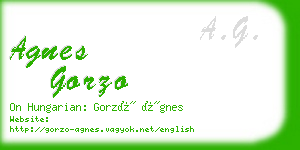 agnes gorzo business card